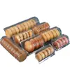 Caixa para doces, caixa para embalagem de hambúrguer, bolo pequeno, doces, crocante de pêssego, panificação, embalagem plástica transparente selada descartável de PET