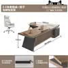 Escritorio ejecutivo de lujo ligero, diseño minimalista y moderno, que irradia una sensación de alta gama, adecuado para gerentes y CEOs, escritorio pequeño para una persona con un mueble lateral