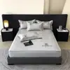 Lujo Ligero Jacquard Carbón Hielo 900D Sábanas Colchonetas Suaves Refrigeradas Clase Amigable con la Piel Transpirable Lavables a Máquina Colchoneta de Seda de Hielo para Dormir Desnudo