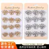 Ventas Directas de Fábrica de Broches Pequeños de Corona Incrustados con Pedrería, Corsages Transfronterizos, Insignias, Pines, Ropa, Bolsas y Accesorios de Moda