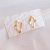 Aretes de Argolla con Disco Ovalado de Oro Relleno de 14K que Conservan el Color Hechos a Mano DIY Joyería para la Oreja Accesorios de Moda