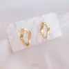Aretes de Argolla con Disco Ovalado de Oro Relleno de 14K que Conservan el Color Hechos a Mano DIY Joyería para la Oreja Accesorios de Moda