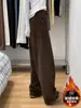 Populares Jeans Retro Marrones Scimitar para Mujer, Nuevo Estilo Otoño e Invierno 2026, Pantalones de Pierna Recta, Pierna Ancha Super Adelgazantes para Cuerpo Tipo Pera