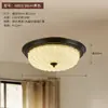 Luminária de teto vintage para quarto estilo italiano, Luminária redonda de tecido retro artística estilo sul-asiático para quarto principal, Luminária minimalista para escritório