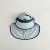 Chapéu de Sol Yipan Chapéu de Sol Chapéu de Proteção Solar Fofo para Meninos e Crianças, Proteção UV de Verão, Chapéu Cartoon para Exterior com Aba Larga para Crianças