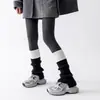 Nuevos Calcetines de Cachemira con Bloques de Color para Mujer, Medias de Cachemira para Otoño e Invierno, Cubre Piernas Gruesos y Cálidos de Estilo Preppy