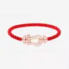 Pulseira Fred fivela de ferradura pulseira de fio vermelho fivela de oito fivela náutica pulseira de ouro ouro rosa platina diamante