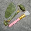 Contenedor de belleza de jade natural al por mayor rodillo de jade del sur tabla de raspado masajeador facial jade push jade verde jade fénix