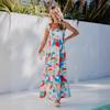 Estilo Novo Primavera/Verão 2026 Transfronteiriço Vestido Midi Floral Flare para Mulheres Europeias e Americanas Ebay Amazon Site Independente Comércio Exterior