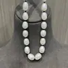 Colar de pérolas naturais de água doce grandes Sophie buhai feminino corrente de clavícula em prata de lei 925 formato barroco luxo leve