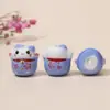 Nuevo color gato exquisito diy accesorios de joyería vintage cerámica gato de la suerte cuentas sueltas cerámica pintada gato de la suerte