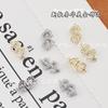 Uñas de网红 (influencer) con pedrería de circonita y diamante, nueva joya completa de diamante, moneda de dólar, baño de oro real, alta calidad, joya de diamante para uñas al por mayor