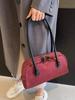 Bolso vintage transfronterizo de otoño e invierno para mujer, nuevo bolso de hombro bajo el brazo esmerilado, moderno y portátil, bolso baguette combinable.