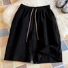 Shorts Plissados de Seda Gelo Masculinos Verão Secagem Rápida Calças de Praia Marca Tendência Soltos Tamanho Plus Esportivos Calças Casuais Finas Tendência