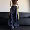 Calça Casual Listrada Larga Transatlântica para Homens e Mulheres, Cordão Tendência Emagrecedora Solta Casual Versátil Caimento Calça de Moletom