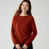 Suéter de Punto de Manga Larga con Cuello Redondo, Ajustado, Estilo Básico Simple, Ropa Interior Adelgazante, Top Versátil, Terciopelo de Cien Colores