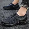 Zapatos de Agua para Hombre Zapatos de Malla 2026 Verano Transpirables Malla Hueca Zapatos Tejidos Fly-Knit Casuales Deportivos Senderismo Zapatos de Agua para Hombre