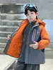 Chaqueta 3 en 1 para Niños, Gruesa con Capucha a Prueba de Viento y Cálida para Otoño e Invierno, Chaqueta de Esquí para Exteriores para Niños