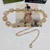 Acessórios de corrente de cintura transfronteiriça Corrente de strass feminina Decoração de cinto retrô com vestido Suéter Terno Corrente de corpo da moda