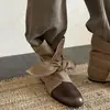Botas de Moda Vintage Maillard Otoño/Invierno 2026 con Correas y Lazo, Botines Color-Block, Elegantes y Versátiles Botas Vaqueras Western