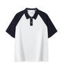 Verão fino 200G algodão ombro combinação de cores camisa POLO moda masculina marca folgada casual gola polo manga curta camiseta atacado