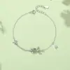 Pulsera de Plata de Ley S925 Tichia Original de Gardenia para Mujer, Diseño de Nicho Fresco y Estilo Bosque, Accesorio Versátil Floral para la Mano