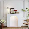 Gabinete de Chimenea de Crema Estilo Francés con Iluminación, Gabinete Decorativo para Almacenamiento en Sala de Estar, Gabinete de Entrada para Sesiones de Fotos, Habitación de Homestay Estilo Ins