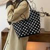 Bolsa de Mão de Grande Capacidade para Mulheres 2024 Nova Moda Bolsa Tote de Bolinhas para Trabalho e Deslocamento Bolsa de Ombro Versátil Leve