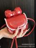 Mini Bolso Pequeño para Mujer 2025 Nuevo Popular Bolso de Hombro con Lazo Bolso Cruzado de Cadena Roja de Alta Calidad