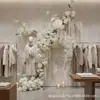 2026 Nueva Serie Blanca Accesorios de Flores para Bodas Juego de Decoración de Boda Materiales de Flores Color Claro Blanco Roto Arreglo Floral Artificial para Bodas
