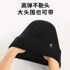 Conjunto de Gorro y Bufanda Transfronterizo para Hombre, Gorro de Punto Engrosado con Forro de Felpa para Proteger las Orejas, para Personas de Mediana Edad y Mayores, Gorro de Lana a Prueba de Viento