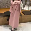 Conjunto de Terno Elegante para o Trabalho, Novo Estilo Primavera e Outono para Mulheres, Roupa Fashion e Juvenil com Toque de Luxo, Blazer e Saia