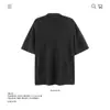 Camiseta de Algodão Puro Pesado Estampada com Personagem Retro Americano Manga Curta para Homens e Mulheres Marca Moderna Solta Exportação Transfronteiriça Venda por Atacado