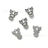 Acessórios DIY de Liga 17x13mm Pingente de Rena de Natal Colar Pulseira Brincos Acessórios para Roupas Atacado