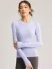 Roupas de Yoga Outono Inverno Manga Longa Feminino Slim Fit Secagem Rápida Top Esportivo para Ciclismo ao Ar Livre Roupas para Treinamento Abrangente Fitness Top