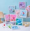 Pintura en Crema 3D para Escenas Infantiles Pegamento DIY Pintura Hecha a Mano Pintura del Océano Pintura de Escena de Sirena Juguete Educativo Paquete de Materiales