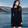 Vestido Preto Pequeno Estilo Hepburn Chanel Feminino 2026 Primavera Cedo Estilo Ano Novo Moda Petite Sensação Roupa de Primavera