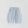 Calça Cropped Casual de Verão Infantil 2026 Novo Estilo Calças Finas para Meninos e Meninas Bebê Estilo Coreano Soltas Calças Anti-Mosquito
