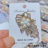 Broche de Mariposa Hueca con Diamantes AB Iridiscentes para Mujer, Pin de Mariposa de Diamantes Lujoso a Todo Color para Trajes y Abrigos, Broche Elegante y Lujoso