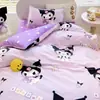 Juego de tres piezas de colcha de algodón para jardín de infantes Kuromi Juego de seis piezas de ropa de cama de algodón puro para siesta de bebé Funda de colcha para niños