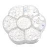 3000 Color Mágico Semicírculo Multitamaño Fondo Plano Perla Artificial Accesorios Color AB Accesorios para el Cabello Ropa DIY Pegar Caja de Diamantes