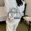 Bolsa de Bowling Portátil da Moda para Mulheres 2026 Nova Bolsa Simples Plissada Preço Único Tendência de Nicho Bolsa Transversal Bolsa para o Dia a Dia