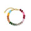 2024 Amazon Color Dopamina Pulsera de Cadena con Cuentas de Piedra Natural Joyería