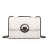 Bolso de Moda para Mujer con Diseño de Rombo Estilo Ins Versátil Versión Coreana Bolso Cruzado con Cadena Bolso de Hombro Diario para Mujer
