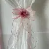 Cortina de Gasa con Lentejuelas Estilo Francés Lujo Ligero Lazo de Camelia Sujeta Cortinas Almacenamiento de Ventana de Dormitorio Cuerda de Sujeción Regalo de Inauguración