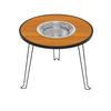 Mesa e Cadeira Dobráveis de Artesão para Exterior Fogareiro de Acampamento Churrasqueira Mesa de Chá para Cozinhar Panela Quente Integrada Portátil Mesa Externa para Passeio de Carro