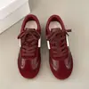 Versão auto-mantida! Cadarço bloco de cores salto oculto sapatos de treino alemães femininos 2026 novos retrô versáteis sapatos Forrest Gump sapatos esportivos femininos