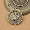Cobre puro doze signo do zodíaco 12 Zodíaco Fu moeda medalha de cobre ponto cênico pequeno chaveiro de cobre pendente ornamentos pendentes atacado