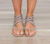 Zapatos de mujer europeos y americanos de tacón plano sandalias de mujer de talla grande sandalias de moda con tira cruzada romana