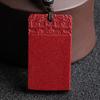 Colgante de Arena Dorada Púrpura Mineral Crudo Natural Paz y Seguridad Colgante del Año Zodiacal Rojo Cinabrio Joyería para Pareja Regalo
